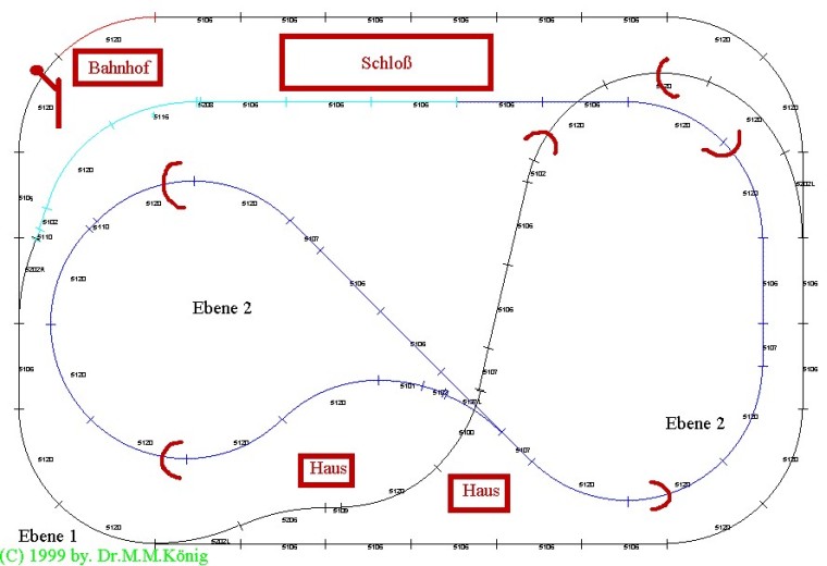 Gleisplan der Anlage von Dr. König