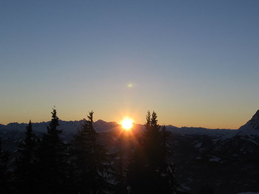 Sonnenuntergang in den Alpen